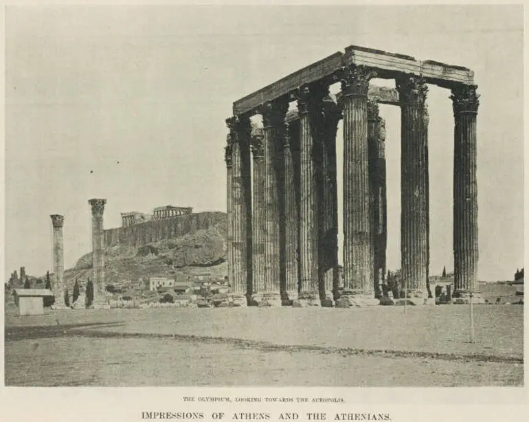 Image: The Olympium, looking towards the Acropolis