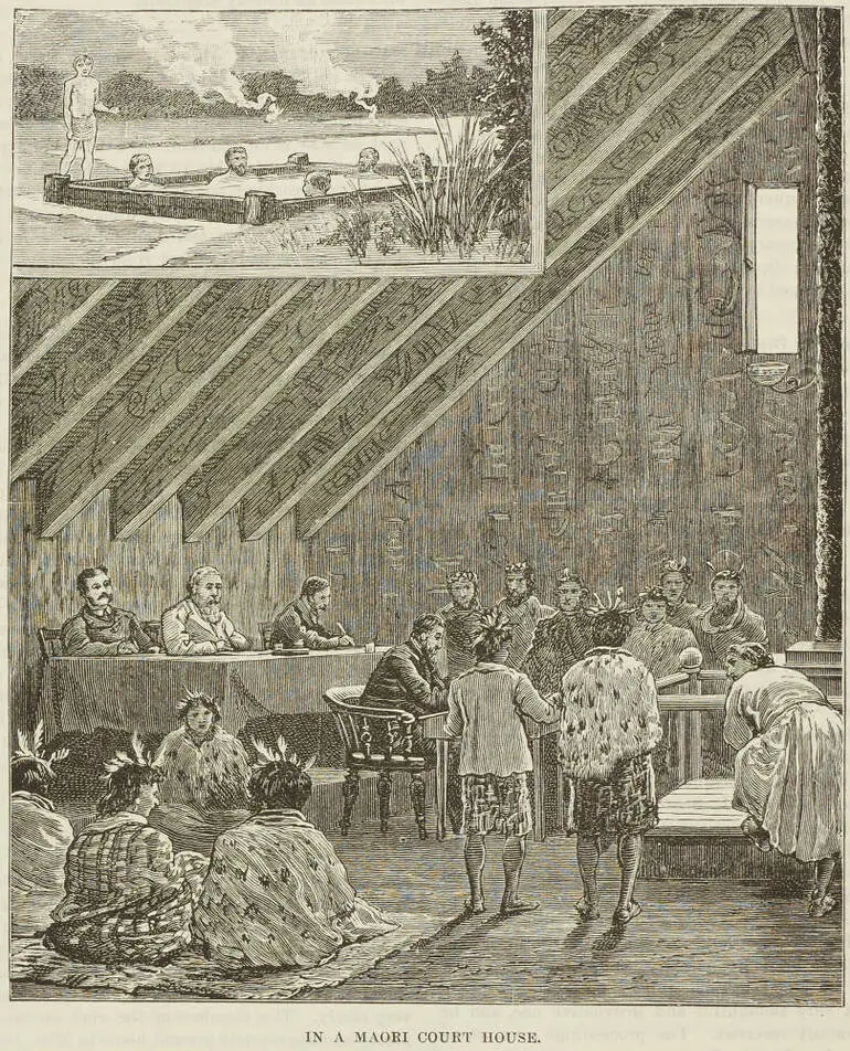 Image: In a Māori courthouse