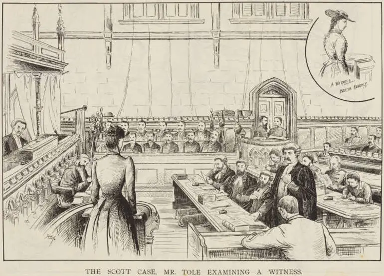 Image: The Scott case, Mr Tole examining a witness