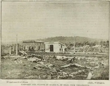 Image: Township and station of Shannon, 69 miles from Wellington