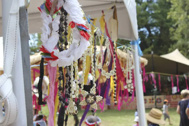 Image: Traditional Tuvalu handicrafts, Pasifika Festival.