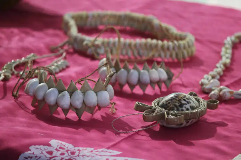 Image: Kiribati handicrafts on display at Pasifika Festival, 2016.