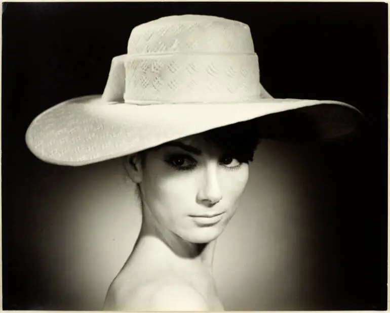 Image: Susanna Fraser wearing a broad-brimmed hat, 1960s