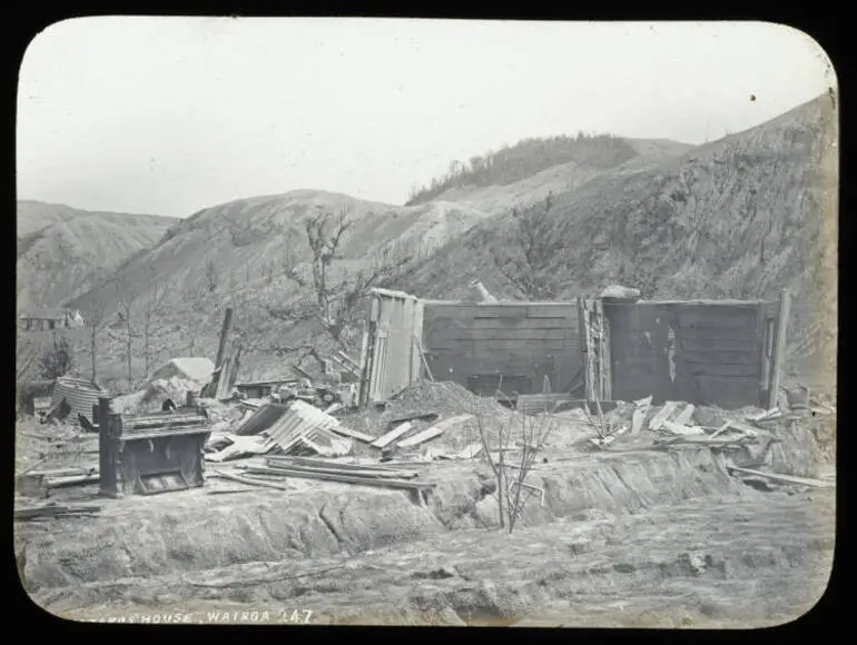 Image: Charles Haszard's Te Wairoa house, 1886