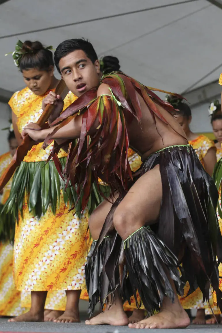 Image: Onehunga High School students perfroming at the 2015 ASB Polyfest.