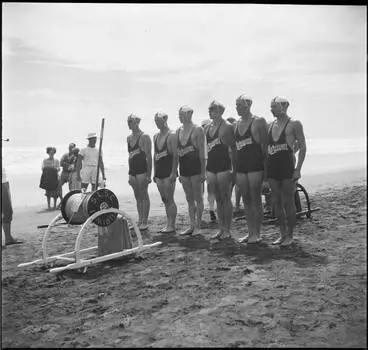 Image: Muriwai surf lifesavers, 1950