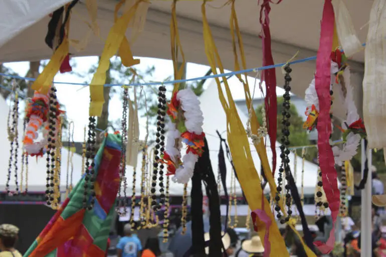 Image: Traditional Tuvalu handicrafts, Pasifika Festival.