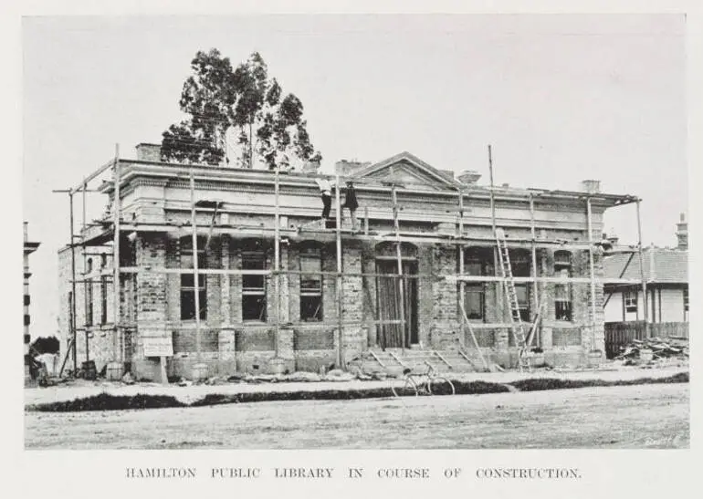 Image: Hamilton public library in course of construction