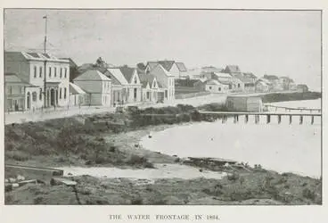 The water frontage in 1864 Image: The water frontage in 1864