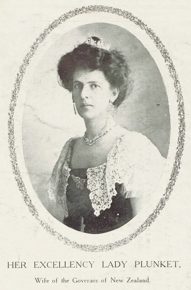 Image: Her Excellency Lady Plunket, wife of the Governor of New Zealand