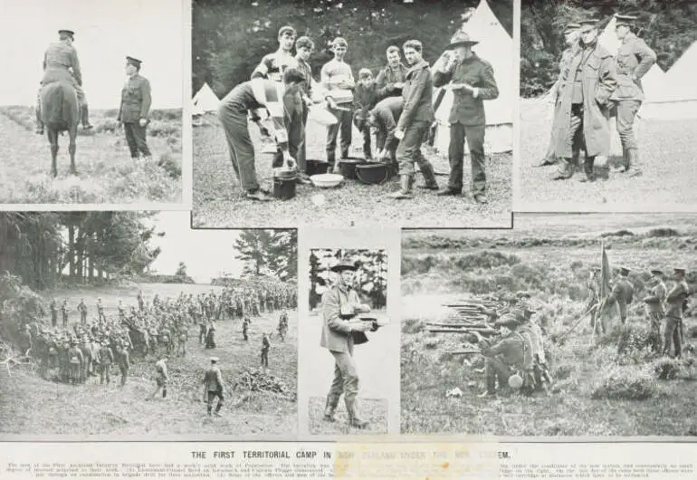 Image: The first territorial camp in New Zealand under the new system