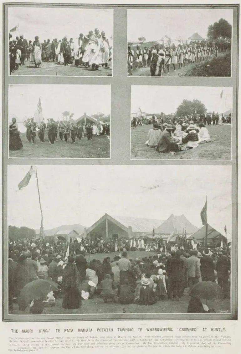 Image: The Māori King Te Rata Mahuta Potatau Tawhiao Te Wherowhero crowned at Huntly