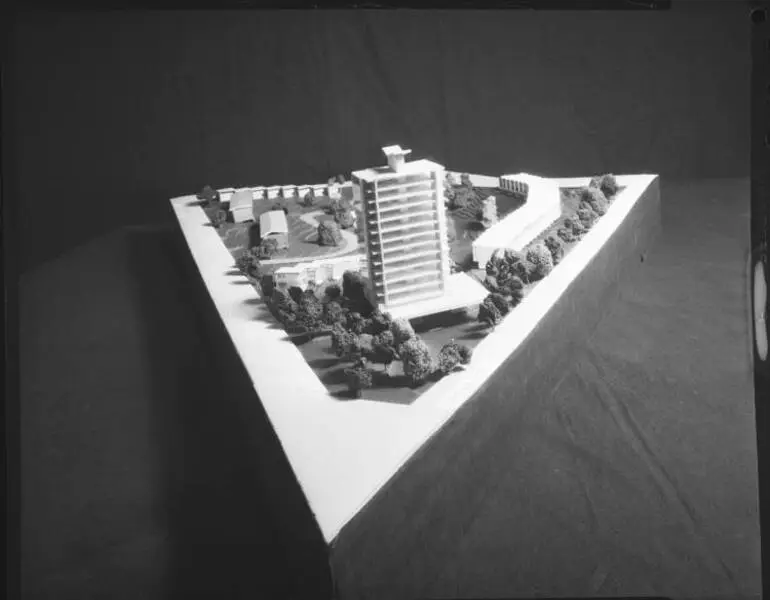 Image: Model of proposed Phillip Street flats, 1958