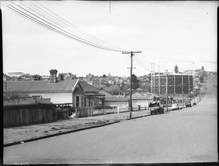 Image: Beresford Street, Freemans Bay , 1953