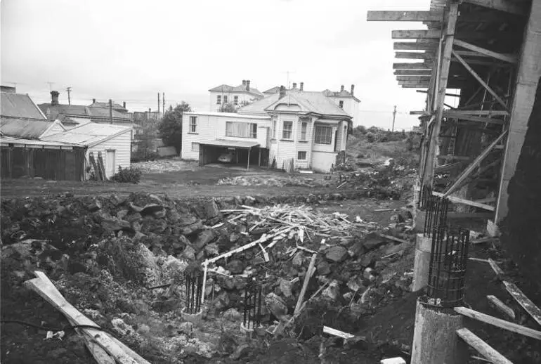 Image: Dominion Road Interchange construction, 1964