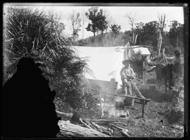 Image: Ernest Alfred Edgar Binns in the Waitākere Ranges