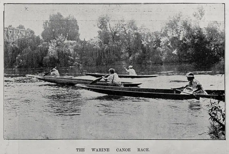 Image: The Ngaruawahia Maori Regatta, Waikato, Auckland, Saturday March 16, 1901
