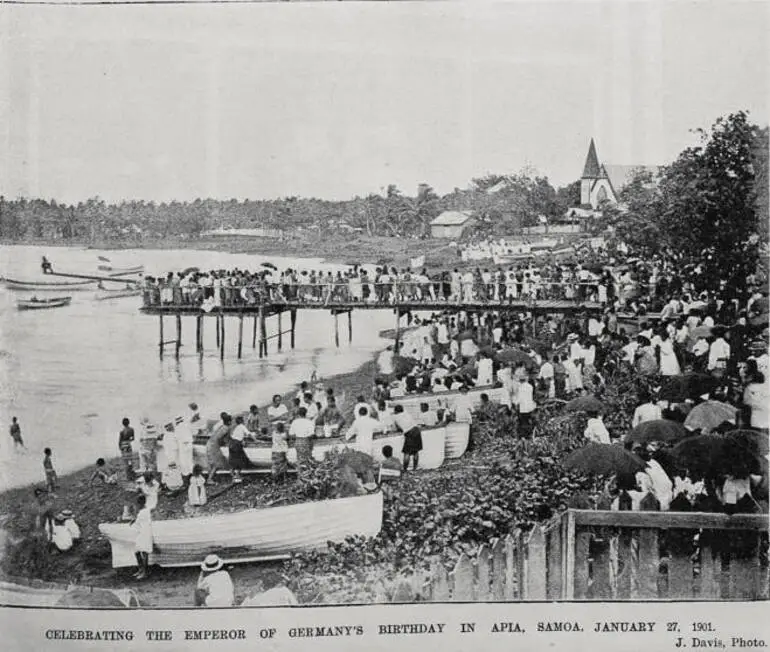 Image: Celebrating the Emperor of Germany's birthday in Apia, Samoa, January 27, 1901