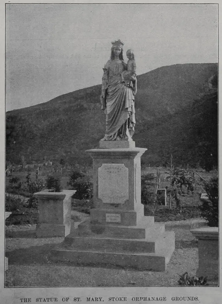 Image: The statue of St Mary, Stoke orphanage grounds