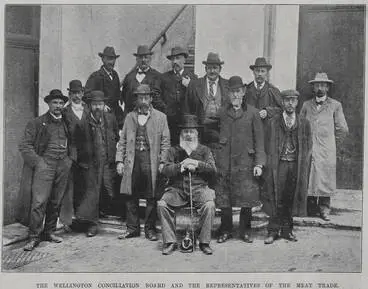 Image: The Wellington Conciliation Board and the representatives of the meat trade