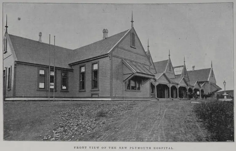Image: Front view of the New Plymouth hospital