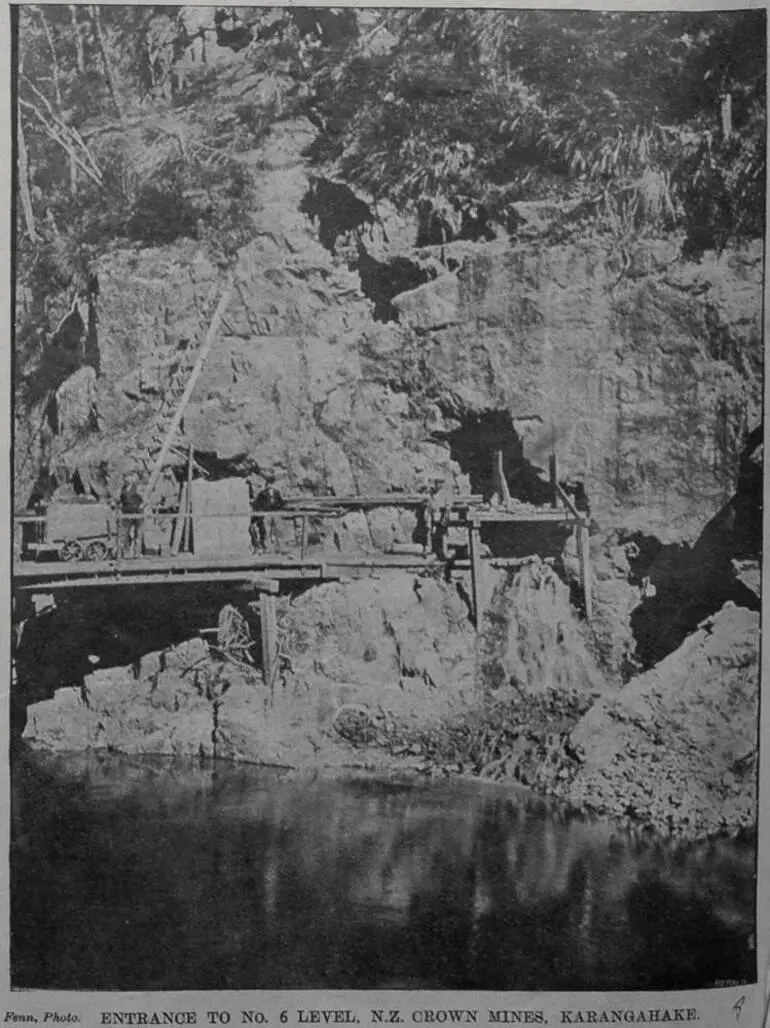 Image: Entrance to No.6 Level, NZ Crown Mines, Karangahake