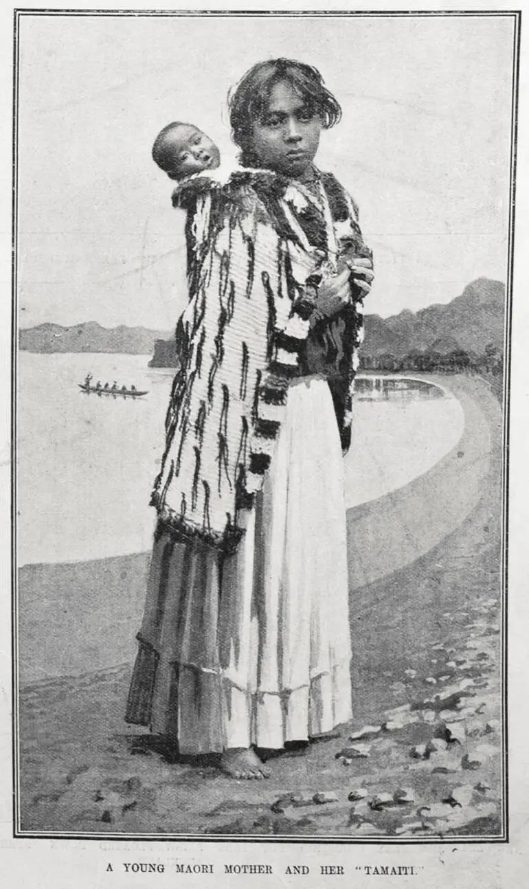 Image: A young Maori mother and her 'tamaiti'