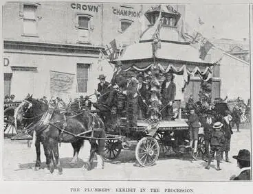 The plumbers exhibit in the procession Image: The plumbers exhibit in the procession