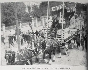 Image: The flour millers float in the Labour Day procession in Auckland, 8 October 1902