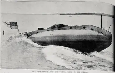 The first British submarine vessel coming to the surface Image: The first British submarine vessel coming to the surface