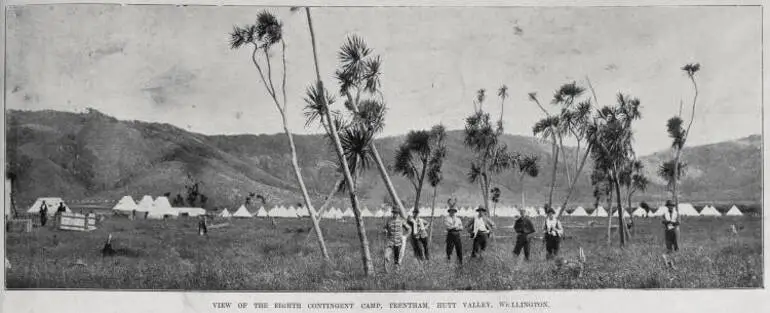 Image: View of the 8th New Zealand Contingent's camp at Trentham, Hutt Valley, Wellington