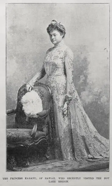 The princess Kahanu, of Hawaii, who recently visited the Hot Lake Region Image: The princess Kahanu, of Hawaii, who recently visited the Hot Lake Region