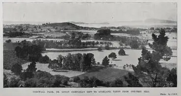 Image: Cornwall Park, Dr Logan Campbell's gift to Auckland, taken from One-Tree Hill