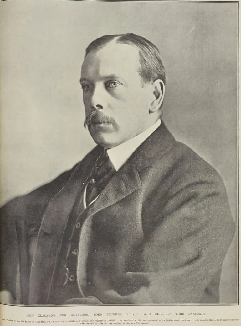 Image: New Zealand's new Governor, Lord Plunket, K.C.V.O., who succeeds Lord Ranfurly