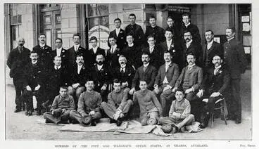 Image: Members of the Post and Telegraph Office staffs, at Thames, Auckland