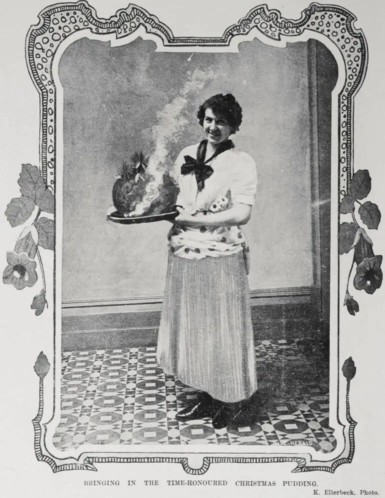 Image: BRINGING IN THE TIME-HONOURED CHRISTMAS PUDDING