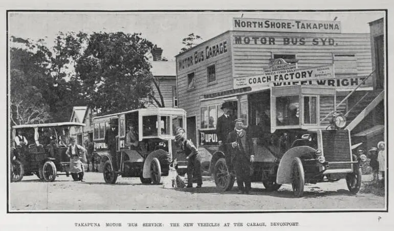 Image: Buses outside the garage in Devonport