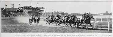 Image: FEILDING JOCKEY CLUB'S SPRING MEETING: A FINE FIELD IN THE RACE FOR THE WELTER HACK FLAT HANDICAP, DECEMBER 1, 1908