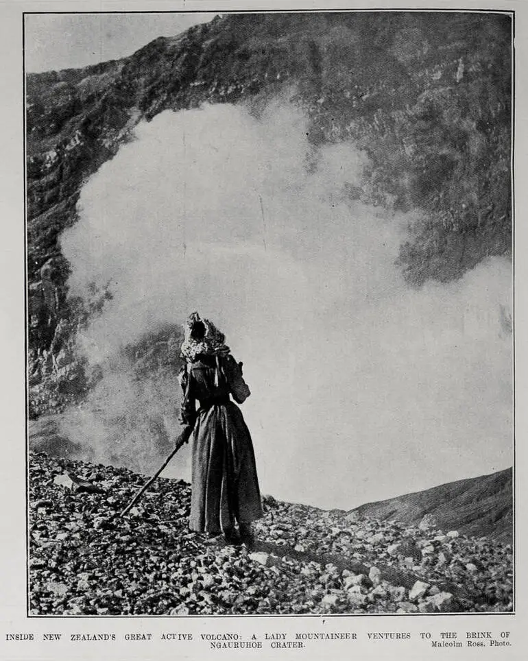 Image: INSIDE NEW ZEALAND'S GREAT ACTIVE VOLCANO: A LADY MOUNTAINEER VENTURES TO THE BRINK OF NGAURUHOE CRATER