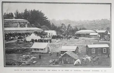 Image: DEATH OF A FAMOUS MAORI PROPHET: THE BURIAL OF TE WHITI AT PARIHAKA, TARANAKI, NOVEMBER 22. 1907