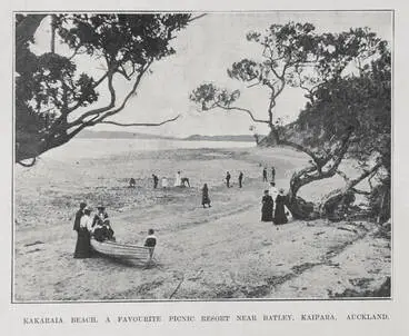 Image: KAKARAIA BEACH, A FAVOURITE PICNIC RESORT NEAR BATLEY, KAIPARA, AUCKLAND