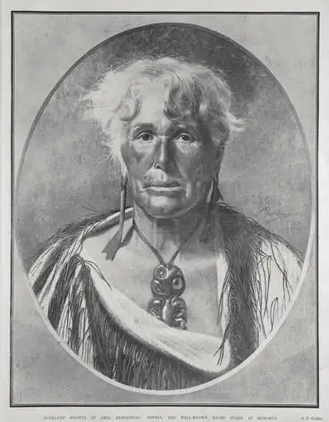 AUCKLAND SOCIETY OF ARTS EXHIBITION: SOPHIA, THE WELL-KNOWN MAORI GUIDE AT ROTORUA Image: AUCKLAND SOCIETY OF ARTS EXHIBITION: SOPHIA, THE WELL-KNOWN MAORI GUIDE AT ROTORUA