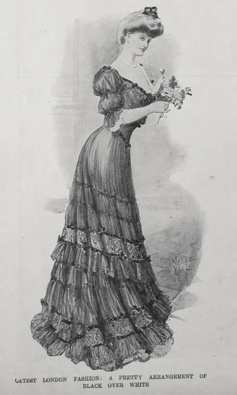 Image: LATEST LONDON FASHION: A PRETTY ARRANGEMENT OF BLACK OVER WHITE