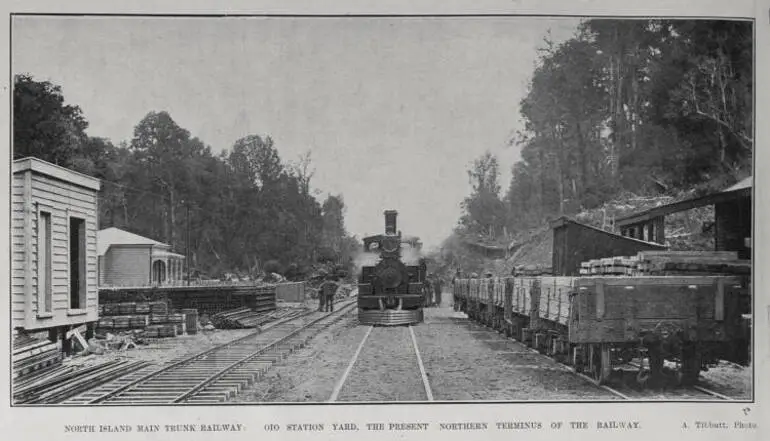 Image: NORTH ISLAND MAIN TRUNK RAILWAY: OIO STATION YARD, THE PRESENT NORTHERN TERMINUS OF THE RAILWAY