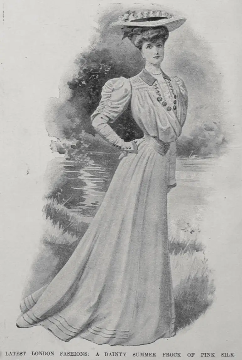 Image: LATEST LONDON FASHIONS: A DAINTY SUMMER FROCK OF PINK SILK