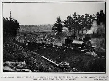 Image: Straightening The Approach To A Station On The North Island Main Trunk Railway