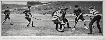 Image: The first exhibition of the Irish national game in Auckland