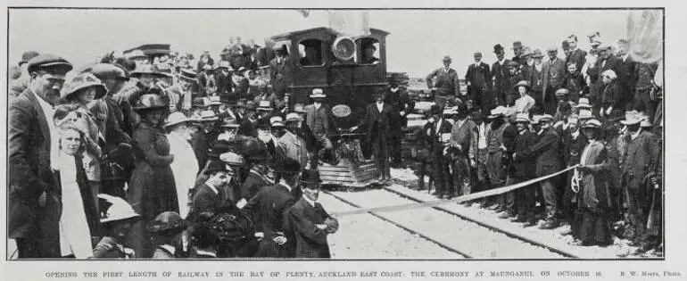 Image: Opening The First Length Of Railway In The Bay Of Plenty, Auckland East Coast