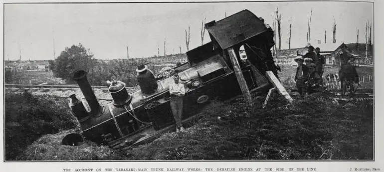 Image: The Accident On The Taranaki - Main Trunk Railway Works