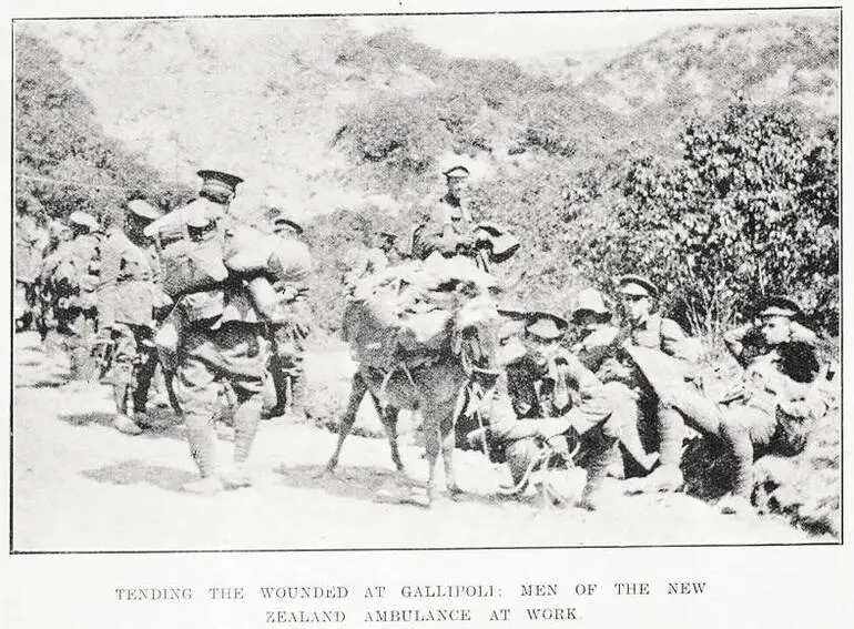 Image: Tending the wounded at Gallipoli: men of the New Zealand Ambulance at work